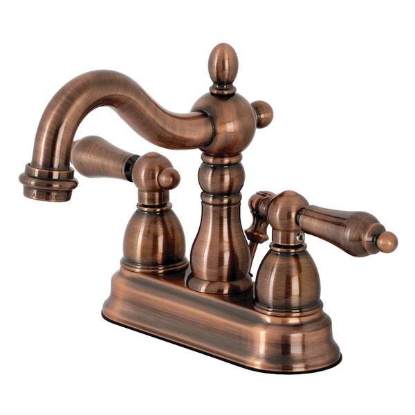 KB160ALAC Heritage 4" Centerset Bathroom Faucet, Antique Copper